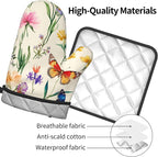 Vintage Floral Oven Mitts and Pot Holders Spring Summer Kitchen Accessories Set - Image 4