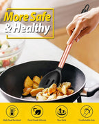 Pack of 2 Large Silicone Cooking Spoons, Non Stick Solid Basting Spoon - Image 3