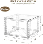 Vtopmart 6 Pack Clear Stackable Storage Bins, Easily Assemble Bathroom - Image 2