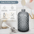 Gem-Patterned Glass Soap Dispenser - Image 2