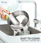 MICHELANGELO Triply Stainless Steel Saucepan Set - Image 5