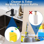 Husfunov Soap Dispenser for Kitchen Sink, Built in Sink Soap Dispenser - Image 2