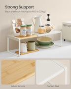 SONGMICS HOME Spice Racks, Expandable Cupboard Shelf Orgnizers, Kitchen Counter - Image 5
