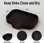 Zulay Kitchen Small Silicone Sponge Holder – Space-Saving Sink Organizer Tray - Image 4