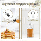 Retro Glass Syrup Dispenser Bottle 7oz, Oil and Vinegar Cruet - Image 4