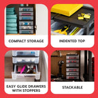 IRIS USA Plastic Stacking Desk Top 3-Drawer Storage Organizer, - Image 5