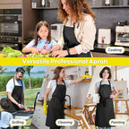 ROTANET Extra Large Apron for Men Adjustable Bib Aprons - Image 6