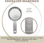 1/2 Cup Stainless Steel Measuring Cup | Sturdy Metal 125 ml | 125 cc | 4 oz | - Image 5