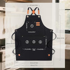Chef Aprons for Men Women with Large Pockets, Cotton Canvas Water Repellent - Image 2