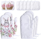 Patelai 12 Pieces Blank Sublimation Oven Mitts Set Include Blank Sublimation by Patelai