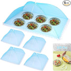 Mesh Food Covers for Outside, 5 Pack Pop-Up Food Tents by LANZEST