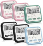 Leumoi 6 Pcs Digital Kitchen Timer 24 Hour Clock and Alarm Function Timer by Leumoi