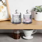 rejomiik 2 Pack Qtip Holder Thick Glass Apothecary Jars - Image 5