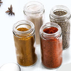 Tebery 12 Pack Round Spice Bottles 3oz Glass Spice Jars - Image 4