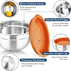 TeamFar Mixing Bowls with Lids, - Image 3