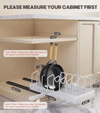 Lozovin Pull Out Pots and Pans Organizer Under Cabinet, Sliding Lid Holder and - Image 2