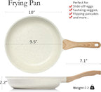 ESLITE LIFE Nonstick Ceramic Frying Pan Skillet, Non-Toxic Egg Omelette Kitchen - Image 2