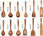 Wooden Spoons for Cooking, 12 Pack Wooden Utensils for Cooking Wooden Cooking - Image 3