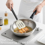 Coukre 3 Pack Silicone Spatula Set, High Heat Resistant, Fish Spatula, Solid & - Image 4