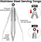 CHENGU 12 Pack Stainless Steel Kitchen Tongs 5/6/7 Inches Food Serving Clip - Image 5