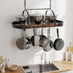 Hanging Pot Rack, 32-Inch Ceiling Pot Rack - Image 8