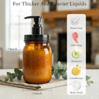 Amolliar Plastic Mason Jar Soap Dispenser - Image 3