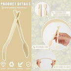 Bamboo Forks Set, 30 Sets Disposable Cutlery, Detachable 3 in 1 Bamboo Spoons - Image 6