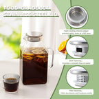 Hannadepot Glass Pitcher, 3.6L/122 oz Glass Water Pitcher - Image 4