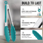 HOTEC Premium Stainless Steel Locking Kitchen Tongs - Image 5