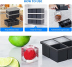 Large Ice Cube Tray for Whiskey 3 Pack, HANCELANT Big Silicone Square Ice Cube - Image 5