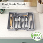 Lifewit Silverware Drawer Organizer, Expandable Utensil Tray - Image 6