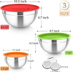 TeamFar Mixing Bowls, Stainless Steel Nesting Salad Bowls - Image 2