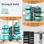 MUDEELA Pots and Pans Organizer Rack under Cabinet 16.61 Height, 8 Tiers - Image 3