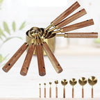 Collection 8 Piece Gold Measuring Cups Set and Measuring Spoons - Image 4