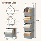 Homsorout Hanging Closet Organizer 4 Tier - Image 7