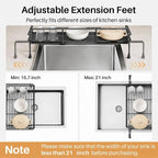 Over The Sink Large 2 Tier Dish Drying Rack Expandable, Dish Drainers - Image 6