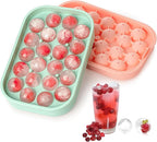 Ice Cube Tray, 2 Pack Flexible Silicone 22 Ice Balls Maker by VVAYHUA