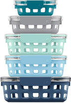 Ello Duraglass Mixed Meal Prep Sets Leak-Proof Glass Food Storage Containers by Ello