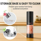 TempPro Electric Salt and Pepper Grinder Set Rechargeable, 110ml Automatic - Image 8