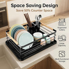 Dish Racks for Kitchen Counter, Thickened Metal Dish Drying Rack - Image 3