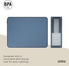 Umbra Udry Dish Rack and Microfiber Drying Mat – Space-Saving Design Folds Up - Image 6
