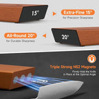 Rolling Knife Sharpener, Diamond & Ceramic Disc, 15° & 20° Magnetic Angle - Image 6