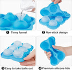Ice Cube Tray, Mikiwon 2 inch Rose Ice Cube Trays - Image 3