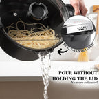 8.5qt Pasta Pot with Strainer Lid, Cast Aluminum Stockpot Multipot, Nonstick - Image 2