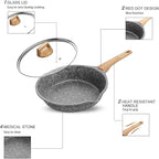 Starunder Induction Nonstick Skillet Frying Pan, Swiss medical stone Omelette - Image 6
