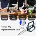 Sharp Nordic-Style Kitchen Shears Soft Comfort Handle, All Purpose Scissors - Image 3