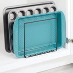 mDesign Steel Storage Tray Organizer Rack - Image 2