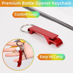 200 Pack Colorful Metal Bottle Opener Keychains, Tiny Opener Party Favor - Image 5