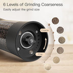 Ultrean Salt and Pepper Grinder Set, USB-C Rechargeable Automatic Pepper - Image 3