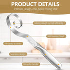 Seamless Danish Dough Whisk Stainless Steel, Hand Mixing Tool - Image 5